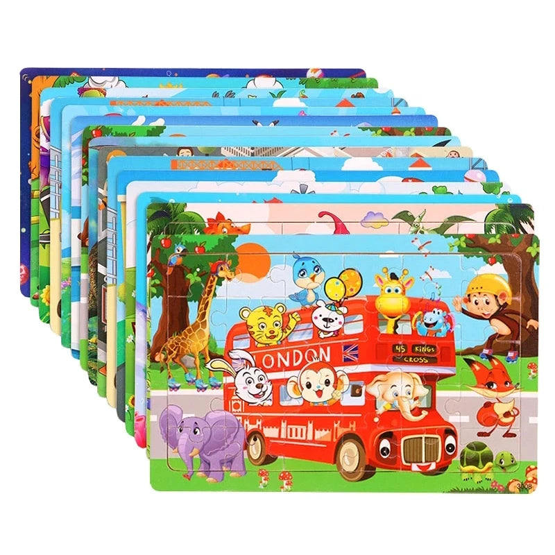 🧩 Puzzle en Bois Éducatif - Apprentissage Ludique pour Enfants