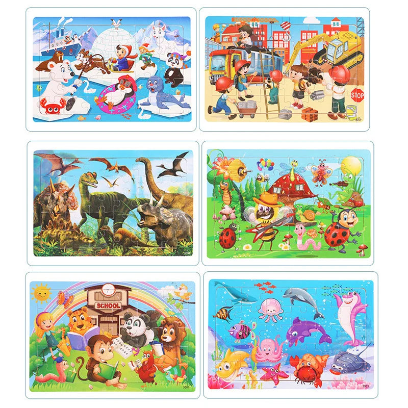 🧩 Puzzle en Bois Éducatif - Apprentissage Ludique pour Enfants